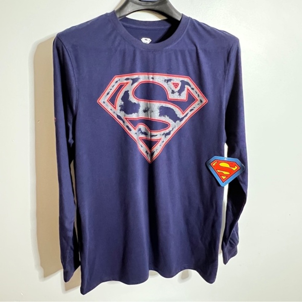 DC Superman Long Sleeve Tee - Dark Blue